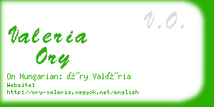 valeria ory business card